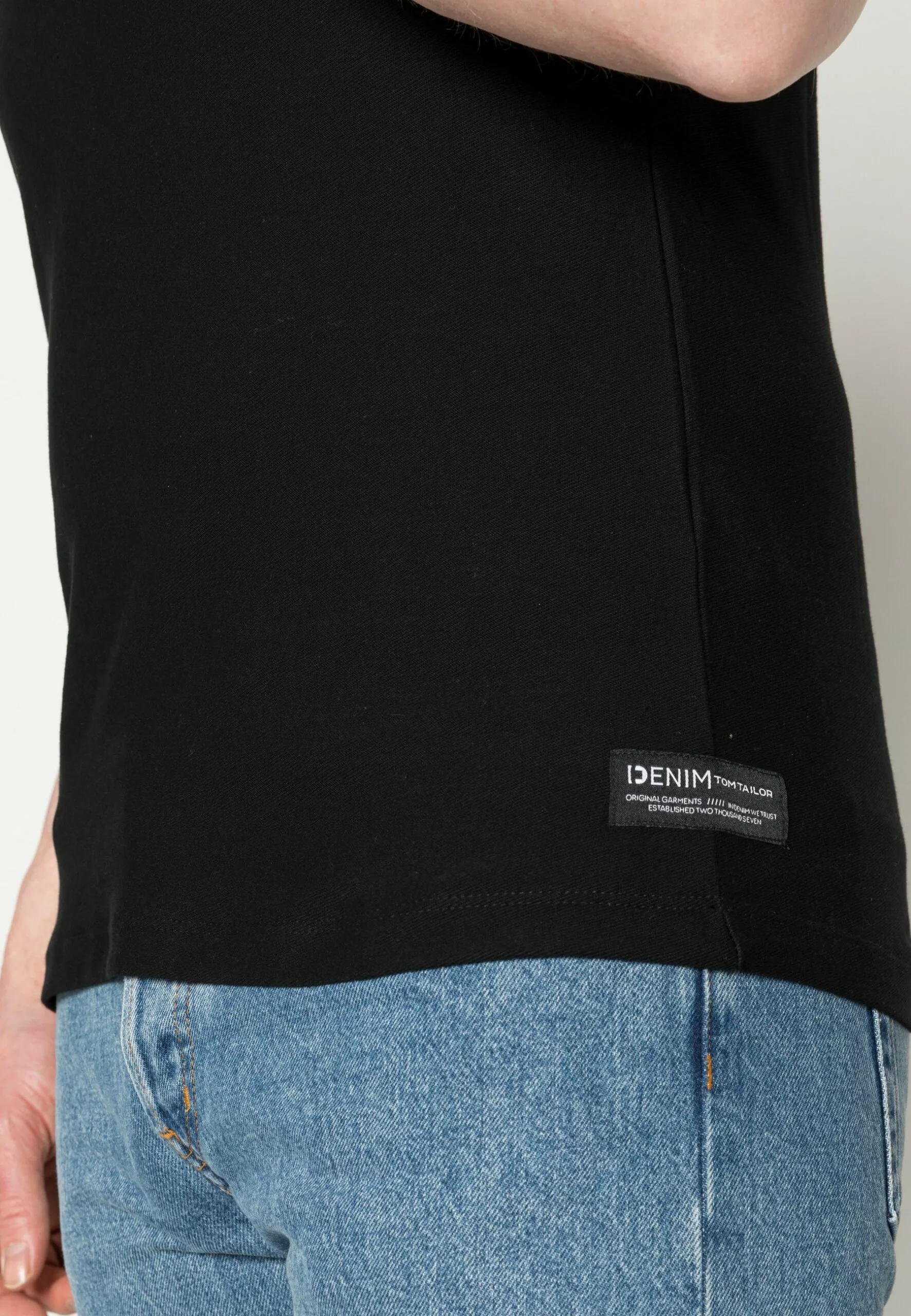 TOM TAILOR DENIMWITH POCKET AND TURNUP - T-shirt - Bas - Black 7 TOM TAILOR DENIMWITH POCKET AND TURNUP - T-shirt - Bas - Black - Bild 5