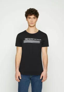 TOM TAILOR DENIMT-shirt Med Print - Black