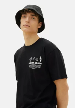TOM TAILOR DENIMMIT PRINT - T-shirt Med Print - Black -Tom Tailor Denim Försäljning 344640d93d34422f851301bb50ca9d3c