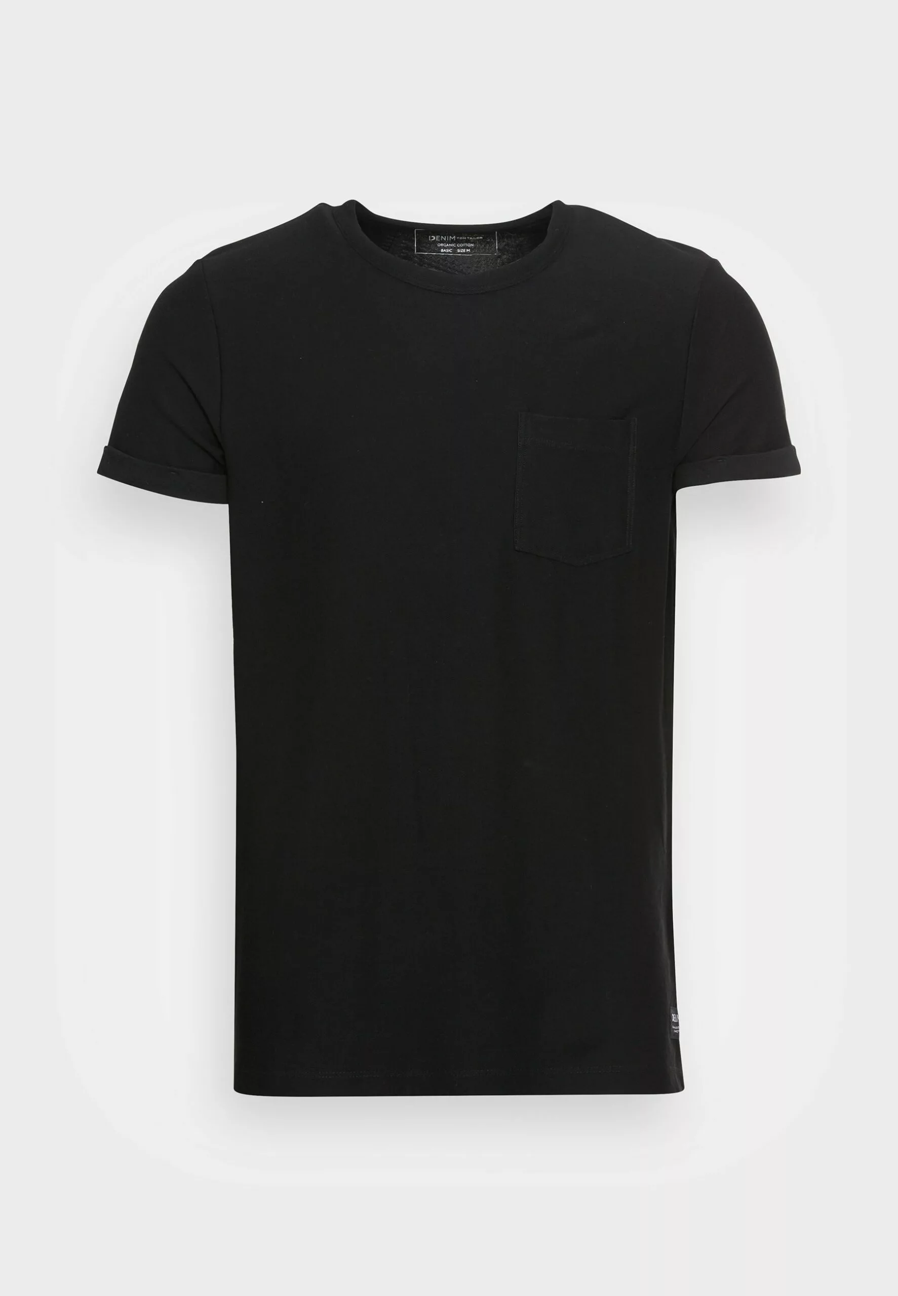 TOM TAILOR DENIMWITH POCKET AND TURNUP - T-shirt - Bas - Black 6 TOM TAILOR DENIMWITH POCKET AND TURNUP - T-shirt - Bas - Black - Bild 4