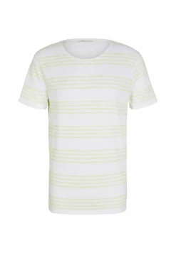 TOM TAILOR DENIMT-shirt Med Print - Pastel Green Watery Stripe