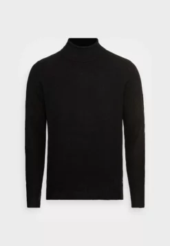 TOM TAILOR DENIMFINE COSY TURTLE NECK - Stickad Tröja - Black