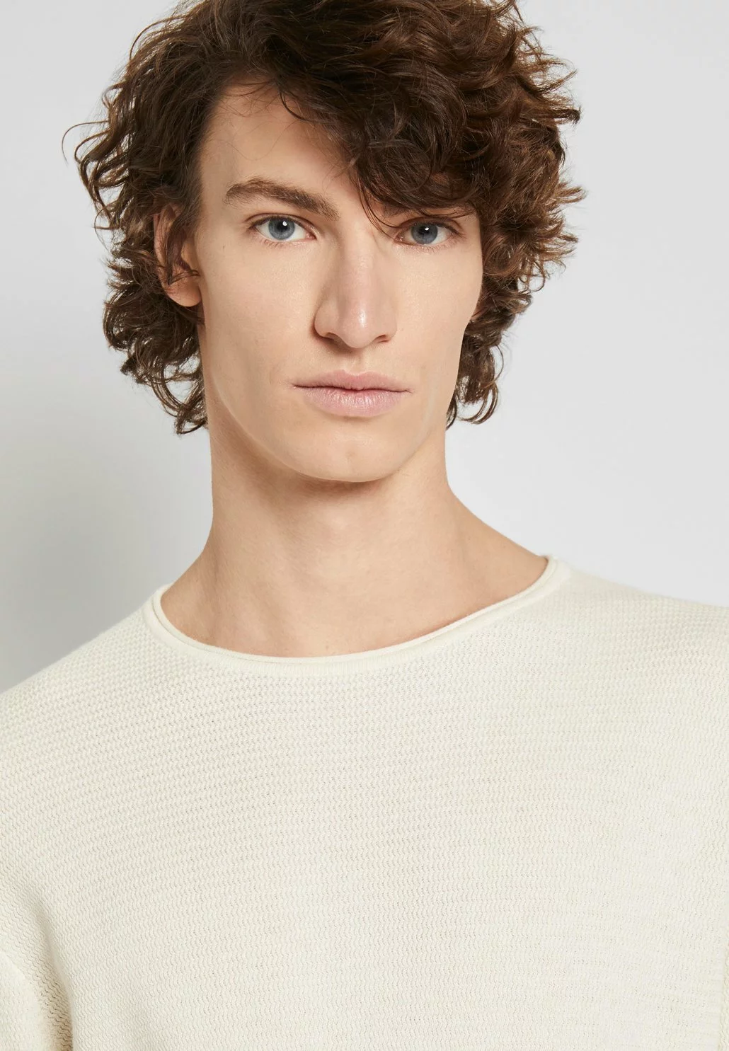 TOM TAILOR DENIMZIGZAG STRUCTURED CREWNECK - Stickad Tröja - Oat Milk Melange 6 TOM TAILOR DENIMZIGZAG STRUCTURED CREWNECK - Stickad Tröja - Oat Milk Melange - Bild 4