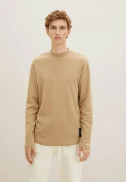 TOM TAILOR DENIMLANGARM - Långärmad Tröja - Splashed Clay Beige