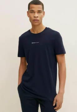 TOM TAILOR DENIMMIT LOGO PRINT - T-shirt - Bas - Sky Captain Blue