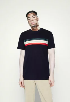 TOM TAILOR DENIMT-shirt Med Print - Sky Captain Blue