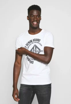TOM TAILOR DENIMWITH COINPRINT - T-shirt Med Print - White