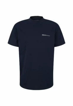 TOM TAILOR DENIMMIT RIPPKRAGEN - T-shirt - Bas - Sky Captain Blue